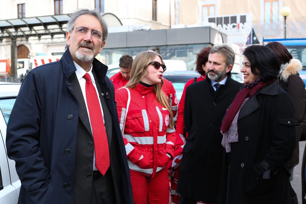 A guided tour with IFRC President Francesco Rocca through an ancient city being rebuilt.