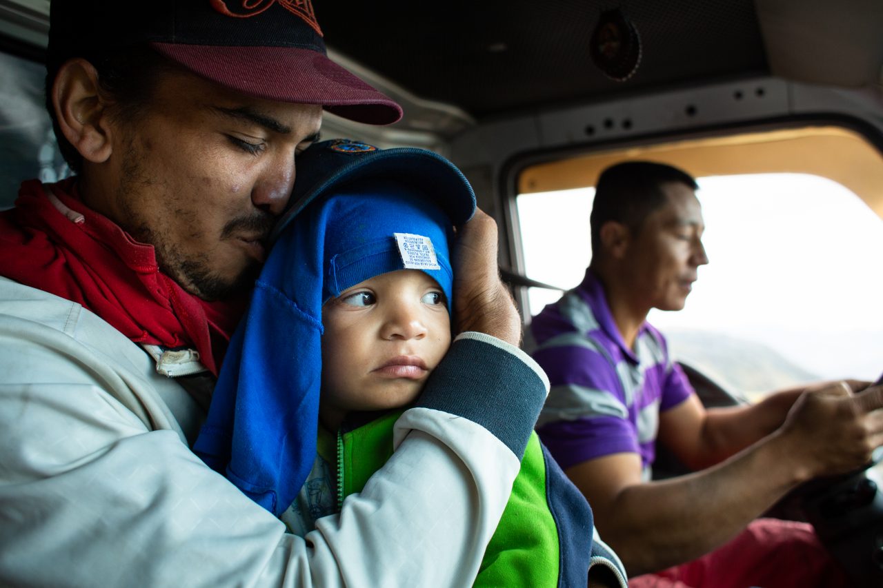 Juan, 28, kisses his son Santiago, after a truck offered them to take them to Bucaramanga. Norte de Santander, Colombia. Nov. 12, 2018. ©Erika Piñeros



**Note: Not for commercial use. Editorial use only. No Book Sales. Mandatory credit/byline. Not for sale for marketing or advertising campaigns. Image to be distributed exactly as supplied. No archive. All rights and copyright retained by photographer. No Syndication. No third-party distribution. Photo to be used only with the original story.